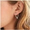 Yheakne Boho dreieck ohrjacke ohrringe gold hohl dreieck nieten ohrringe geometrische doppelseitige ohrringe minimalistisch vorne hinten ohrringe schmuck für frauen und mädchen (Gold)