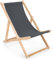 Liegestuhl klappbar aus Holz - 2er Set grau Gartenliege aus Buchenholz Faltbare Sonnenliege, Strandliege für Balkon, Terrasse & Strand