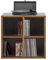 Records vinyl lp cabinet - rangement disques vinyles lp - bibliothèque - marron