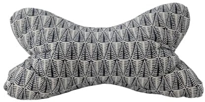 POWER INN Leseknochen groß ca. 44x23cm | Nackenkissen als Buchstütze und Lesekissen | 60° waschbar aus hochwertigem Designer-Druckstoff 100% Baumwolle (Baumwolle, Beige 1)