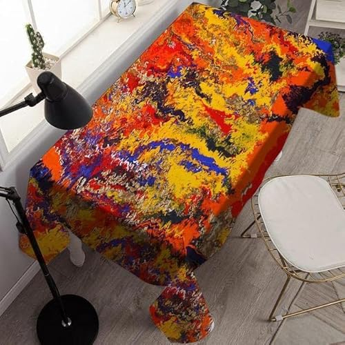 Ölgemälde wasserdichter Couchtisch Tischdecke rechteckige Tischdecke Partydekoration Tischdecke Kamin Arbeitsplatte SS23 140x180cm
