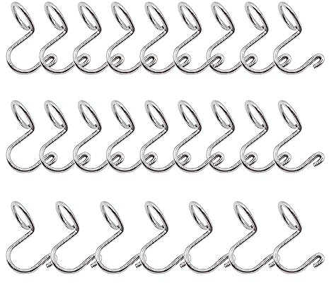 HLIWS Ganci per connettori appendiabiti-25 pezzi Connettori appendiabiti salvaspazio in acciaio inossidabile,Ganci di collegamento per armadio