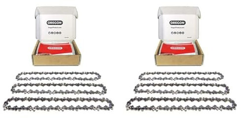 Oregon 3-Pack Chainsaw Chain for 14-Inch (35 cm) Bar -50 Drive Links & 3-Pack Pole Saw Chains for 10-Inch (25 cm) Bar - 40 Drive Links – Low-Kickback Chainsaw Chains fit Black & Decker (91P040X3)