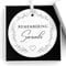 Luxury Remembering Someone Decoration, Personalised Memorial Christmas Tree Decoration, In Loving Memory Gift, Printed Ceramic Heart Circle Bauble, With Gift Box