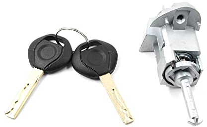 CANJPTON Serrures de Porte de Voiture Cylindre de Serrure de Porte de Voiture Avant Gauche avec 2 Clés Compatible avec BMW Série 3 E46 51217019975