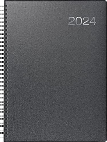 BRUNNEN Wochenkalender Modell 763 2024 2 Seiten = 1 Woche Blattgröße 21 x 29 cm vulkanschwarz