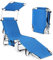 COSTWAY Tumbona Plegable con Parasol, 5 Posiciones de Respaldo Ajustables, Tumbonas Jardin Exterior con Bolsillo de Almacenamiento Lateral, Tumbona Reclinable Piscina, Playa, Patio, 150kg (Azul)