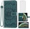Phone Case for iPhone Xs X 10 10s Wallet Cases with Tempered Glass Screen Protector Leather Flip Cover Card Holder Stand Cell iPhoneX iPhoneXs iPhone10 i PhoneX SX 10x 10xs X’s Women Men Dark Green