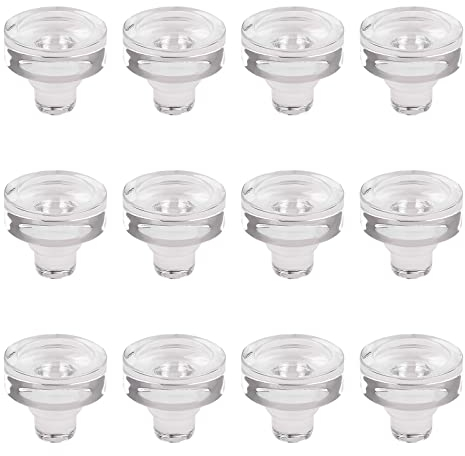 INCREWAY Lot de 12 bouchons de bouteille de vin transparents avec joint hermétique en silicone pour bouteille de vin en verre