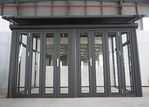 Arilco Terrassenüberdachung | Wintergarten | Inklusive Seitenwände mit Frontschiebertüren | Neu | 12mm VSG-Glas | 7m x 4m…