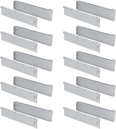 Evotrade Cajón Ultra Metal Box Kit Altura 86 mm Profundidad a elegir Acabado Gris (Kit 10 unidades – 450 mm)