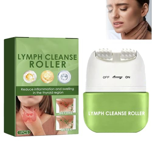 KOAHDE Gesicht Lymphdrainage Roller,Gesichtspflege Lymph Roller,Gesichtsroller zur Lymphdrainage,Lymphdrainage Massage Schönheitsroller,Gesichts-Lymphmassagegerät,Gesicht Lymphdrainage Massage Roller