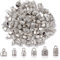 UR URLIFEHALL Lot de 120 embouts de cordon en cuir de style tibétain - 6 styles - Pour la fabrication de bijoux