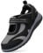 FitVille Womens Extra Wide Diabetic Sandals Adjustable Casual Mary Jane Summer Shoes Breathable Outdoor Walking Shoes for Swollen Feet, Black, 5.5, X-Wide