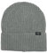 QS Herren 2159295 Mütze mit Umschlag und Label Patch, Grau/Schwarz 9730, Einheitsgröße
