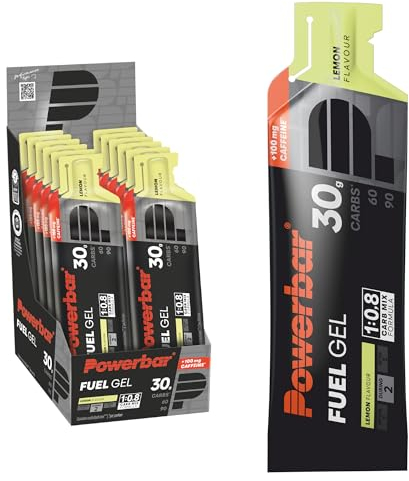 Powerbar - Black Line - Fuel 30 Gel - Lemon - 12x50ml - 100mg Caffeine - Kohlenhydratgel