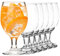 KIAPPO Gläser Set 400 ml - 6 Große Trinkgläser für Wasser, Saft und Cocktails - Moderne Longdrinkgläser - Pokal Wassergläser - Dessertgläser - Cocktailgläser - Saftgläser