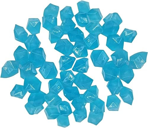 MacroHu 100 Stück Garten Steine Gartendeko Steine Kieselsteine Garten Leuchtende Steine Kieselsteine Leuchten Leuchtsteine Aquarium Steine Fluoreszierende Steine Nachtleuchtende Steine-Dunkelblau
