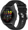 Haofun 20mm Silicone Cinturini per Garmin Vivoactive 6/5/ Forerunner 165/245/ 645/ Music per Uomo/Donna, Elegante e Classico Cinturini di Sostituzione Confortevole (Nero- Tempo libero)