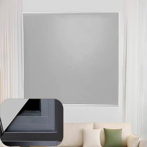 Tenda Oscurante Finestra 120 x 90 cm, Blocca 95-98% Luce, Altamente Riflettente, Adjustable Lightweight Oscurante Portatile da Viaggio, con Fissaggi per Mansardo, Grigio