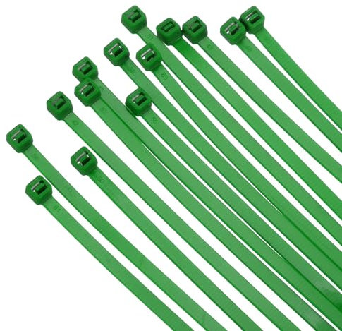 sourcing map 100PCS Cable Zip Ties 8 Inch, Self-Locking Nylon Wire Ties Heavy Duty with 50 LBS Tensile Strength for Indoor and Outdoor, Green