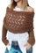 CCAIPU Damen Winterschal mit Ärmeln, Weiche Schals und Wraps mit Ärmeln, Gestrickte Kabel Wrap Hollow Verlängernde Doppel Ärmel Schal Schal (Braun)