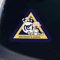 Wanapix | Pegatinas Personalizadas para el Coche | Bebé madridista a Bordo con Nombre | Resistente a la Intemperie | Forma Triangular 15x13cm | Mdrd