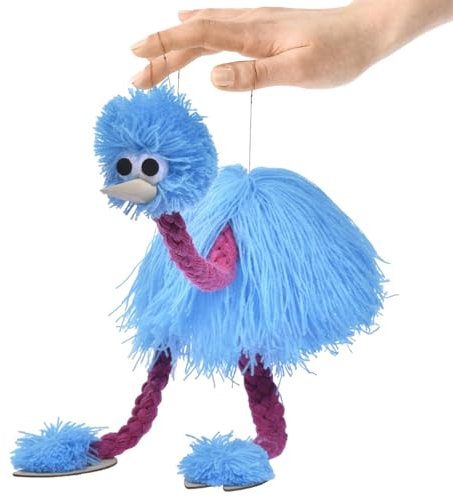Marionetta Di Struzzo, Marionetta Di Struzzo Con Fili - Burattini Di Animali | Adorabili Marionette Interattive Realistiche Fatte A Mano Con Marionette Di Struzzo Per Bambini. I Bambini Fingono Di Gio