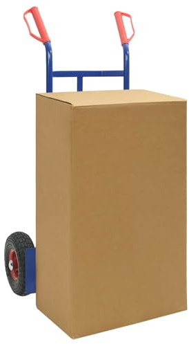 vidaXL Erweiterbarer Handwagen Blau und Rot 57 x 46 x 113 cm Stahl