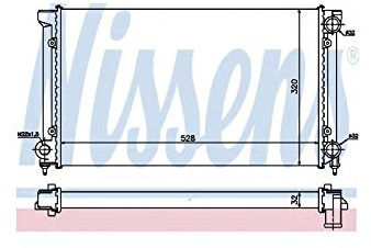 NISSENS Kühler, Motorkühlung 651741 | Kompatibel mit: VW PASSAT B3/B4, PASSAT B3/B4 Variant