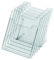 Exacompta 60258D Tisch-Prospekthalter DIN A4 mit 5 Teilen/Fächern aus starkem transparentem Acryl beliebig erweiterbar durch praktisches Stecksystem