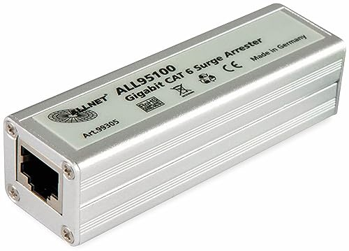 ALLNET ALL95100 Protection Contre Les surtensions et la Foudre, catégorie 6/ADSL/VDSL/ISDN, 2 connecteurs RJ-45