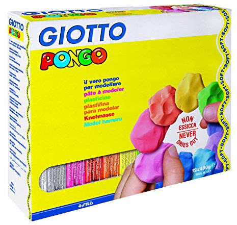 Pongo Giotto 12 Panetti da 450 g, 514300, Modelli/Colori Assortiti, 1 Pezzo