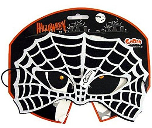 Prezer Augenmaske Spinnennetz Spinne Halloweenmaske weiß