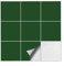 Kiwistar Fliesenaufkleber Dunkelgrün Seidenmatt - 20 x 20 cm - 25 Stück - Klebefliesen zum Überkleben von Wandfliesen - Fliesensticker für Küche Bad Fliesenmuster - selbstklebend und wasserfest