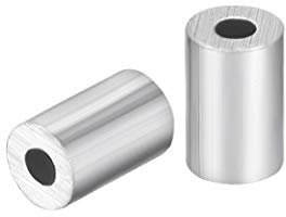 sourcing map M1 Manchon aluminium sertir câble acier 1mm Clips arrêt Bouton 5 Pcs