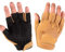 MHGLOVES Mens Sports Arbeitshandschuhe, militärische Taktische Trainingshandschuhe, spezielle leichte Fingerlose Handschuhe für Motorrad-Wanderjagd Outdoor-Sportarten (1 Paar),Braun,XL