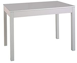ASTIMESA Mesa de Cocina, Metal, Gris, 100x60cm-extendida 150x60 cms