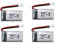 YUNIQUE GREEN-CLEAN-POWER - 4er Set LiPo 3.7V 380mAh Akkus für RC Quadrocopter | Kompatibel mit Hubsan X4, Syma X11, HS170 | Optimiert die Flugzeit, Silber