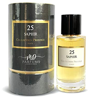 MDPARFUMS Eau de Parfum Saphir I 50 ml Made in France I Saphir Nr. 25 – Kollektion Prestige Paris I Parfum für Damen und Herren