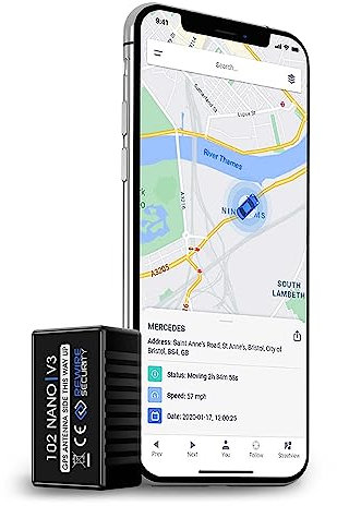 REWIRE SECURITY 102 Nano V3 Battery Powered Mini 2G GPS Tracker - Portable Real-Time Locator for Car, Truck, Van | Easy to Install | Up to 7 Day Tracking Battery Life | Low-Cost Monthly Subscription