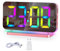 Wecker Digital,Digitaluhr mit Grossem Display,7.4LED-Spiegeluhr mit 11 RGB-Farben-Digitalanzeige,10-Farben-Nachtlicht,Automatische Dimmung,5-Stufen Lautstärke Tischuhr Digital für Kinder,Mädchen