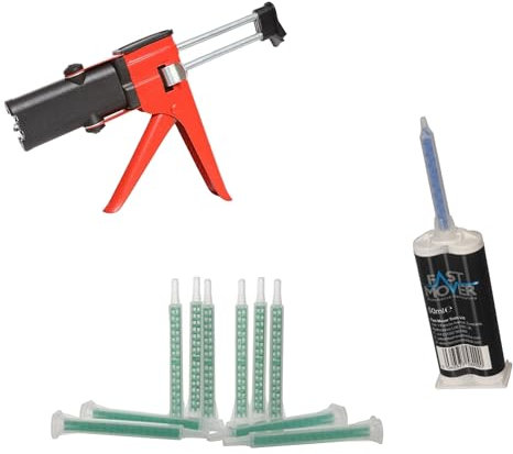 Fast Mover 50ml 2K Plastic Repair Applicator Gun with Glue Cartridge And Nozzles FMT6335, FMT6340 & FMT6350