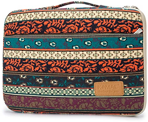 Kinmac 360 ° Kissen Wasserdichte Laptop-Schutzhülle Taschenhülle mit Griff Kompatibel mit LG Gram 16 Zoll und 15,6 Zoll-16 Zoll Laptop(Bohemian)