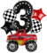 3th Race Car Balloons Set,Große Monster Truck Ballons Zielflagge Ballon Stern Ballon für Kids Race Car Birthday Party Racing Theme Party Dekorationen