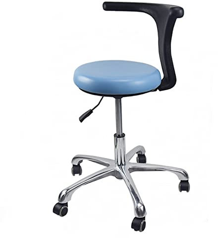 YFWOKSL Behandlungshocker, Zahnarztstuhl, Medizinischer Zahnarztstuhl, Zahnarzthocker mit 360 Grad drehbarer Armlehne aus PU-Leder, Verstellbarer Schönheitshocker, Salon-Friseurstuhl