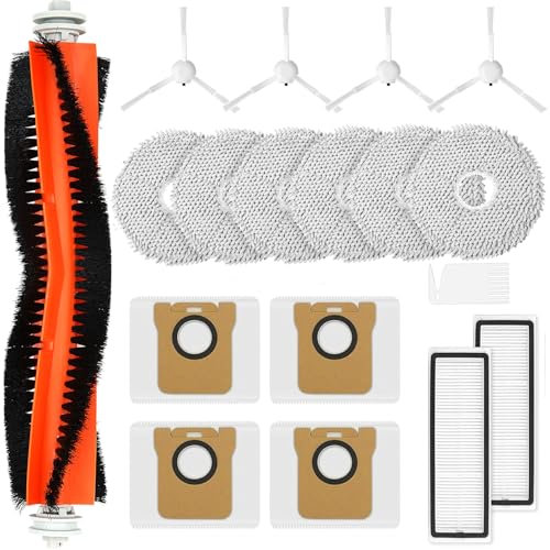 Kit accessori per robot aspirapolvere Xiaomi X20+, Saprdii 1 spazzola rotante, 4 sacchetti per la polvere, 6 panni per la pulizia, 2 filtri, 4 spazzole laterali, X20+, ricambio per robot aspirapolvere