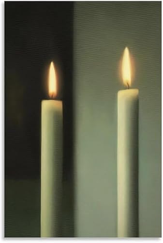 YPZCKXNLF Zwei Kerzen, Poster Und Drucke, Leinwand-Wandkunst, Gerhard Richter, Gemälde, Für Die Heimdekoration, 40 X 60 Cm, Rahmenlos