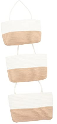 COLLBATH Gewebter Korb Aus Baumwollseil Funktionaler Behälter Für Aufbewahrung Handgefertigter Eimer Geeignet Für Küche Wohnzimmer Balkon Und Kreative Aufhängelösung Für Ordnung