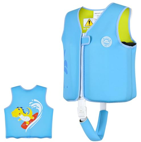 Kinder Mädchen Junge Schwimmlernweste, Schwimmhilfe Schwimmen Jacket für Kleinkinder mit Einstellbare Sicherheits Straps Alter 1-6 (BSD, 1-3)